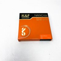 K&F Concept Nano-X Black-Mist 1/8 Filter 77mm Black Promist 1/8 Filter aus Optisches Glas mit 28-facher Nano-Beschichtung, Black Diffusion Filter 1/8 für Videoaufnahmen/Portraitfotografie