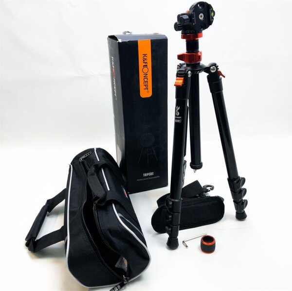 K&F Concept camera tripod, compact lightweight tripod for SLR camera, DSLR tripod travel tripod with 360° ball head incl. quick-release plate tripod bag K254A1 (old: SA254M1)