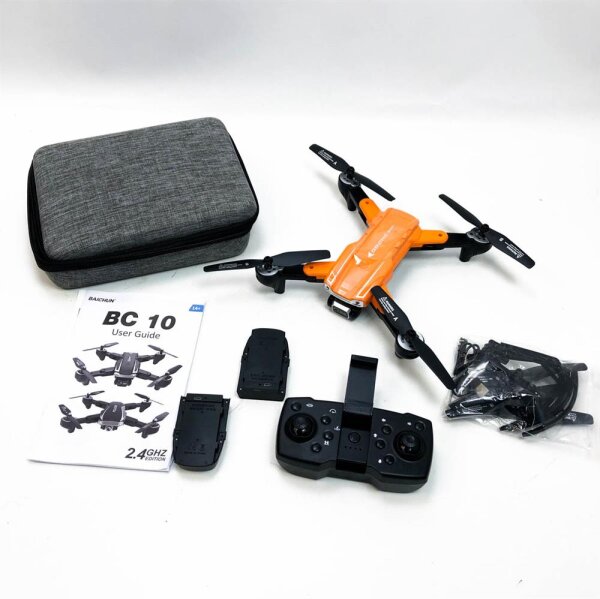 BC10 Professional 1080P Camera Drone, 2.4GHz Foldable RC Quadcopter Drones for Beginners, 32 Minutes Flight Time with 2 Batteries for Adults (ORANGE)