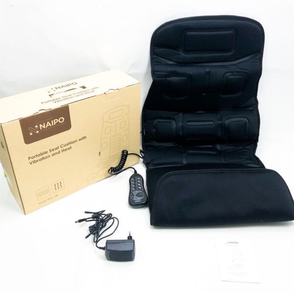 Massage seat cover back massage device massage seat pads vibrations massage seat cushion massage matte with vibration heat 8 motor vibrations 4 massage modes