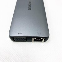 USB C Dockingstation Triple Display USB C Hub für HP Dell XPS, USB C Adapter mit Dual HDMI 4K, VGA, Ethernet, 2USB 2.0, 3 USB 3.1 Ports, 100W PD, 3.5mm Audio/Mic Kompatibel mit Lenovo Yoga