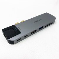 USB C Hub Adapter für MacBook Air M1 MacBook Pro 2021/2020/2019/2018 13 15 16 Zoll, 8 in 2 Mac Zubehör USBC Adapter 4K HDMI, Ethernet, 2 USB 3.0, Lesen SD/TF-Karte , Thunderbolt 3 & USB C