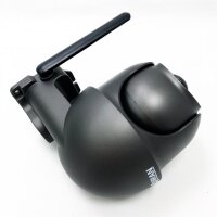 ANRAN outdoor surveillance camera battery WiFi, 360 degree swivel wireless surveillance camera with solar panel, PIR motion detector with floodlight, 2-way audio, night vision, 2.4GHz WiFi, Q01 gray