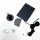 ANRAN Überwachungskamera Aussen Akku WLAN, 360 Grad Schwenkbare Kabellose Überwachungskamera mit Solarpanel, PIR Bewegungsmelder mit Flutlicht, 2-Wege-Audio, Nachtsicht, 2,4GHz WLAN, Q01 Grau