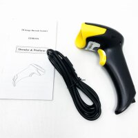 Barcodescanner Munbyn Barcodeleser 2D QR USB Handscanner Barcode Scanner Handheld Reading device Work -bound barcodelese for Linux Mac and Windows PC Plug & Play
