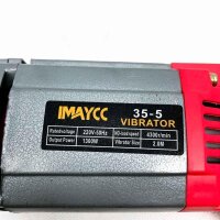 Imaycc concrete vibrator, 1300 W electrical building agent, 4,300 rpm, vibrating rampage 2 m, vibrating diameter 35 mm, for roads, tunnels, bridges, houses, etc.