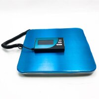 Futura Heavy Duty Digital Parcel Scale, Multi-Purpose Scale, Large Stainless Steel Weighing Platform, Luggage Scale 100KG Silver