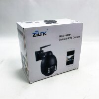 Zilnk PTZ WLAN 1080p IP camera Outdoor security, surveillance camera outside Dome, built-in microphone and speaker, waterproof, night vision, 4-way optical zoom, motion detector alarm, black