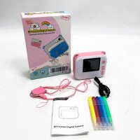Hangrui Sofortbildkamera für Kinder, 12 MP Kinderkamera mit 2,0-Zoll-Bildschirm, Kinder-Sofortbildkamera mit Druckpapier und 32 GB SD-Karte, Geschenke für Jungen und Mädchen, rosa