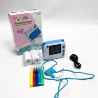 Hangrui Sofortbildkamera für Kinder, 12 MP Kinderkamera mit 2,0-Zoll-Bildschirm, Kinder-Sofortbildkamera mit Druckpapier und 32 GB SD-Karte, Geschenke für Jungen und Mädchen, blau
