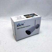 ZILNK Outdoor Bullet IP Kamera,WLAN Überwachungskamera Aussen, 2MP 1080P HD 25fps Sicherheitskamera mit Audio und SD Kartenteckplatz, Innen/Außenbereich IP66 Wasserfest