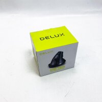 DELUX Vertikale Maus, drahtlose ergonomische Maus, eingebauter Akku, 2,4 G Wireless und BT 4.0 Dual Mode, abnehmbare Handballenauflage, wiederaufladbare PC-Maus (618G DB)