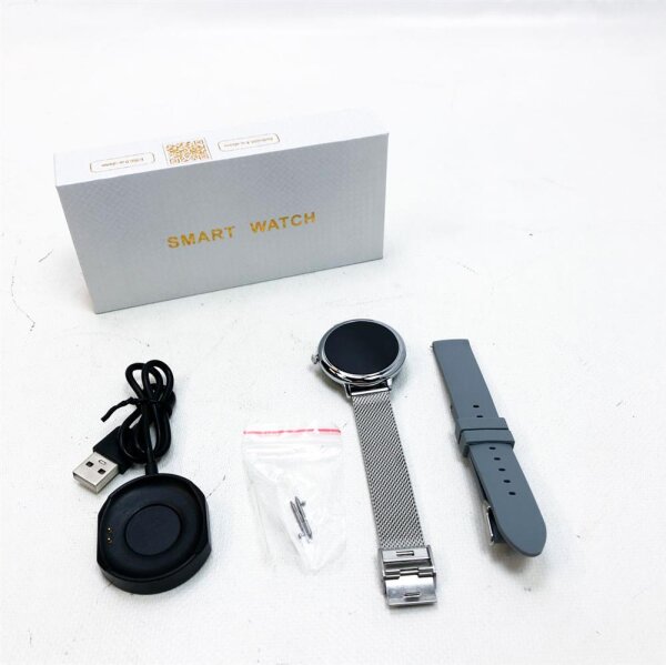 NAIXUES Frauen Smartwatch, 7 Sports Modes, Smart Notifications, iOS/ Android Silber