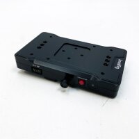 Smallig V-Mount battery adapter plate for BMPCC 4K & 6K Pro, with 8 V/12 V/14.2 V/2 A USB D-TAP output sports and 15 mm rod clamp-3204, OVP damaged