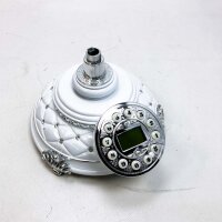 Vestlife Antik phone, silver-plated gemstones, vintage-stable telephone with FSK and DTMF caller ID for hotel office decor