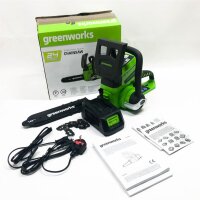 Greenworks tools 24V 25cm chainsaw with 2Ah battery and...