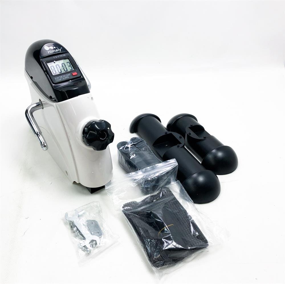 Himaly Mini-Heimtrainer Pedaltrainer mit Widerstand Wei