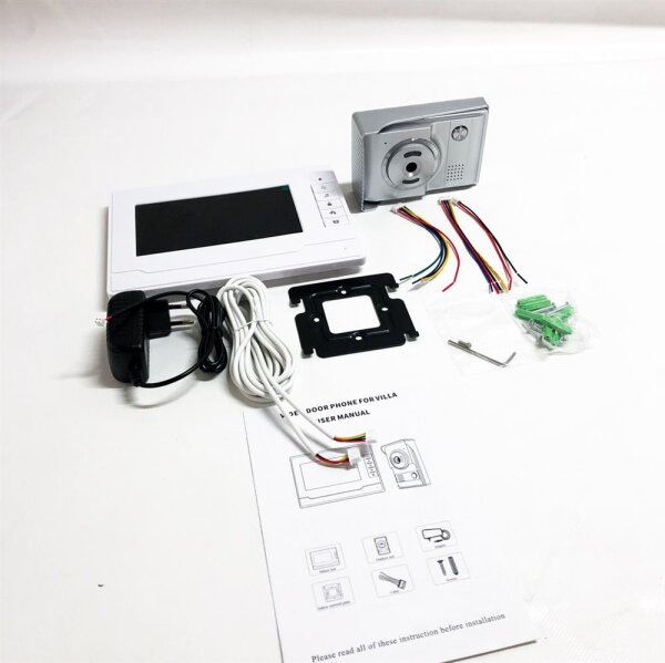 KDL New Design Smart Home Video Intercom 7 Inch Video Doorbell Door Phone Waterproof Outdoor Camera with Indoor Monitor for Apartment (1 Monitor)