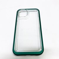Aouia Transparent protective cover for iPhone 13 2021-shockproof-light and free of yellowing-anti-finger prints-dark green