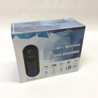 WLAN Video Türklingel mit Kamera, 2K Klingel mit Kamera Kabellos und Gong, 10000mAh Akku, Erkennung von Humanoiden, Sofortiger Alarm, 2-Wege-Audio, 32G SD-Karte enthalten, Einfache Installation, IP66