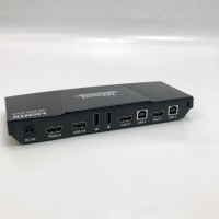 TESmart HDMI KVM Switch 2 Port 4K@60Hz 4:4:4 Ultra HD 2 PC 1 Monitore mit zusätzlichem USB 2.0 Port&L/R Audio-Ausgang Steuert bis zu 2 PCs/Server/DVR enthält 2 Stck. 1,5 m KVM-Kabel-schwarz