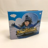 ASOMI Aufblasbarer Schlitten,33 Aufblasbare Snow Tube mit Griffen, Kratzfest, Frostbeständig, mit Selbstklebendem Reparatursatz Für Wintersport Für Kinder(Kind)
