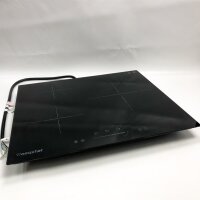 AMZCHEF induction hob 3-zone induction hob with booster, 9 levels, touch slider, 7400 W, large cooking zone for frying, safety lock, timer, 60 cm