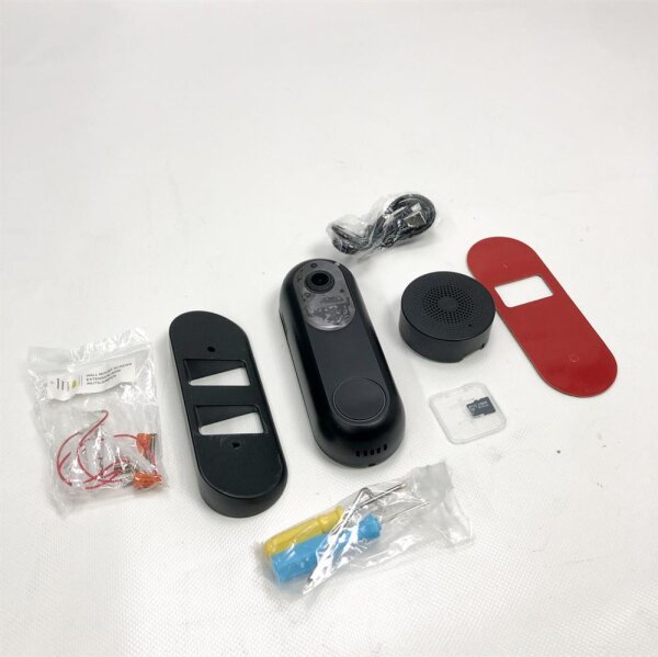 WiFi Video Doorbell with Camera, 2K Bell with Camera Wireless and Chime, 10000mAh Battery, Humanoid Detection, Instant Alarm, 2-Way Audio, 32G SD Card Included, Easy Installation, IP66