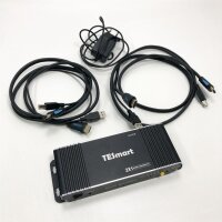 TESmart 2 Port HDMI KVM Switch 4K Ultra HD mit 3840x2160 60 Hz 4:4:4;2 Stck 5ft/1,5m KVM-Kabel unterstützt USB-2.0-Gerätebedienung bis max. 2 Computer/Server/DVR-Mattschwarz, ohne OVP
