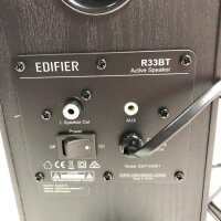 EDIFIER Studio R33BT - Kompaktes 2.0 Regallautsprechersytem im Echtholzgehäuse (MDF) mit Bluetooth 5.0, AUX Anschluss und Bedienelementen am aktiven Lautsprecher, schwarz