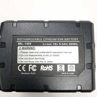XNJTG 5.0AH 18V replacement battery for Milwaukee M18...