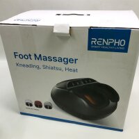 RENPHO Fußmassagegerät, Shiatsu Fussmassage mit Wärmefunktion, Kneten, Rollen und Luftkompression, Lindert Schmerzen bei Plantarfasziitis und belebt müde Füße, bis Schuhgröße 46, schwarz