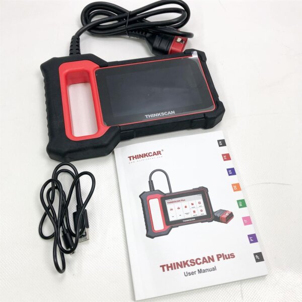 Auto-Scanner Thinkscan Plus S5, OBD2 Scanner ABS SRS Check Engine Auto Codeleser Automotive Diagnose-Scan-Tool mit 28 Reset-Funktionen, 5 Zoll Touchscreen, Auto VIN, WiFi One-Klick-Update, TKPS5