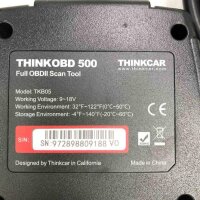 ThinkCar OBD2 scanner, Thinkobd 500 Check Engine Code Reader with a lifelong free upgrade, ECM emission test scan tool for mechanics, auto diagnostic scanner for all OBD-II vehicles after 1996 [Latest 2022], TKB05