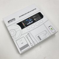 Atoto Wireless CarPlay Adapter-Convert wireless car play in wireless for factory or aftermarket car radio, compatible with VW/Volvo/Ford/Audi/Mercedes, USB/Type-C cable, AD3WCP-A, white