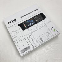 ATOTO Wireless CarPlay Adapter - Convert wired CarPlay to wireless for factory or aftermarket car radio, compatible with VW/Volvo/Ford/Audi/Mercedes, USB/Type-C cable, AD3WCP-A, white