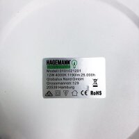 HAGEMANN 10 x LED panel ceiling light round 12 watt 1190lm IP20 - 155mm drill hole 230V recessed spotlight - LED recessed panel replaces 100 W halogen