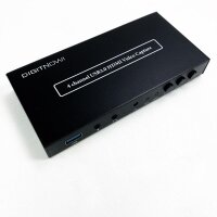 DIGITNOW! 4 Kanal USB3.0 HDMI Video Capture Karte, 1080P 60fps HDMI Game Caputre für Video Game Aufnahmen über DSLR, Camcorder oder Action Cam, 3.5 Stereo Ausgang, mehrfache Kompatibilität