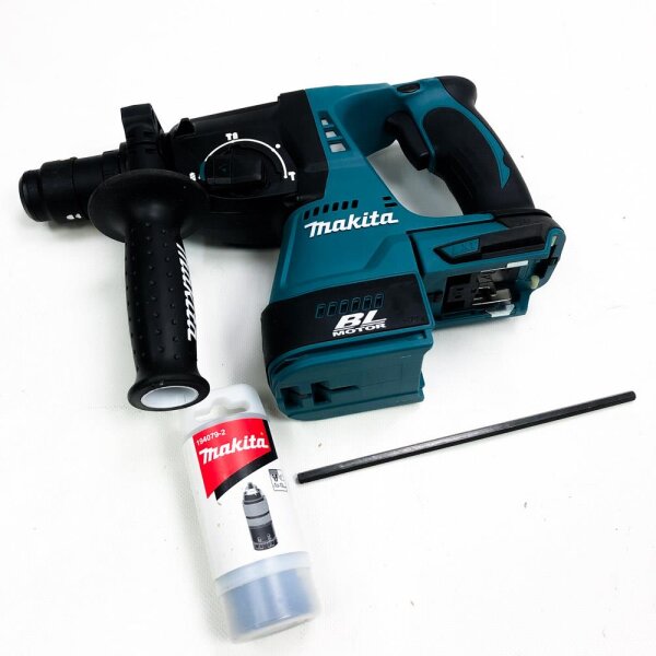 Makita DHR243Z battery combination hammer for SDS+ 18 V (without battery, without charger), blue, silver