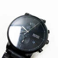 Boss Chronograph Quarzhr for men with black stainless steel bracelet - 1513780, black, bracelet