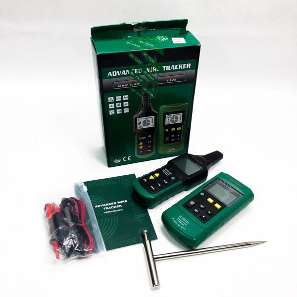 Walfront Cable Finder MS6818 12V-400V AC/DC Underground Wire Cable Finder Metal Pipe Detector Tester Line Tracker Cable Locator Lightweight Cable Finder