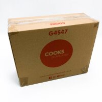 Cooks Professional Index Schneidebrettset Vier Schneidebretter aus Kunststoff mit Aufbewahrungskoffer, Graniteffekt, farbcodiert für Obst und Gemüse, rohes Fleisch, gekochtes Essen und Fisch