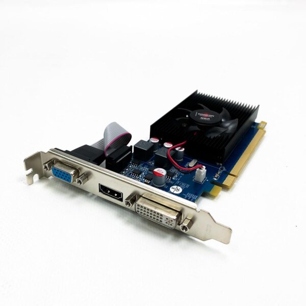 HD6450 Grafikkarte, 2G 64 Bit DDR3 Grafik, rauscharm mit PCI Express 3.0 Steckplatz, für Desktop Computer