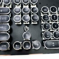 Mechanical retro keyboard with cable, 104 buttons with...