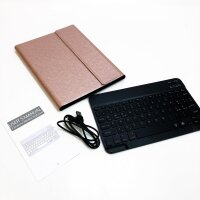 Keyboard with protective cover for iPad Air 2, rose gold