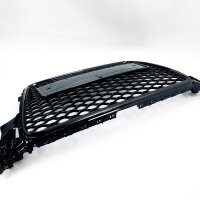 Qii LU bumper grill, ABS HONEYCOMB Mesh Grill (Auto Front Bedstoßstaße Mesh Grill Modification Fit for A4 / S4 B8 09-12) Black