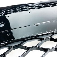 Qii LU bumper grill, ABS HONEYCOMB Mesh Grill (Auto Front Bedstoßstaße Mesh Grill Modification Fit for A4 / S4 B8 09-12) Black