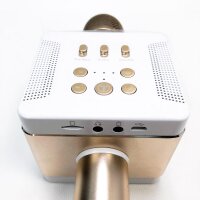 TOSING 016 Wireless Karaoke Mikrofone Bluetooth Lautsprecher 20W Portable KTV Player Mini Home KTV Musik spielen und singen Maschine System für Android Smartphone (Gold)