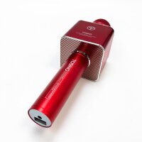 TOSING 04 drahtloses Bluetooth Karaokemikrofon, lauteres Volumen 10W Energie, mehr Baß, 3-in-1 beweglicher Handdoppeltsprecher-Mic-Maschine für iPhone/Android/iPad/PC (Rot)