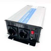 BAPDAS 1000W Reiner Sinus car inverter / voltage converter DC 12 V on AC 220-230 V with 2 AC socket and 1 USB connections